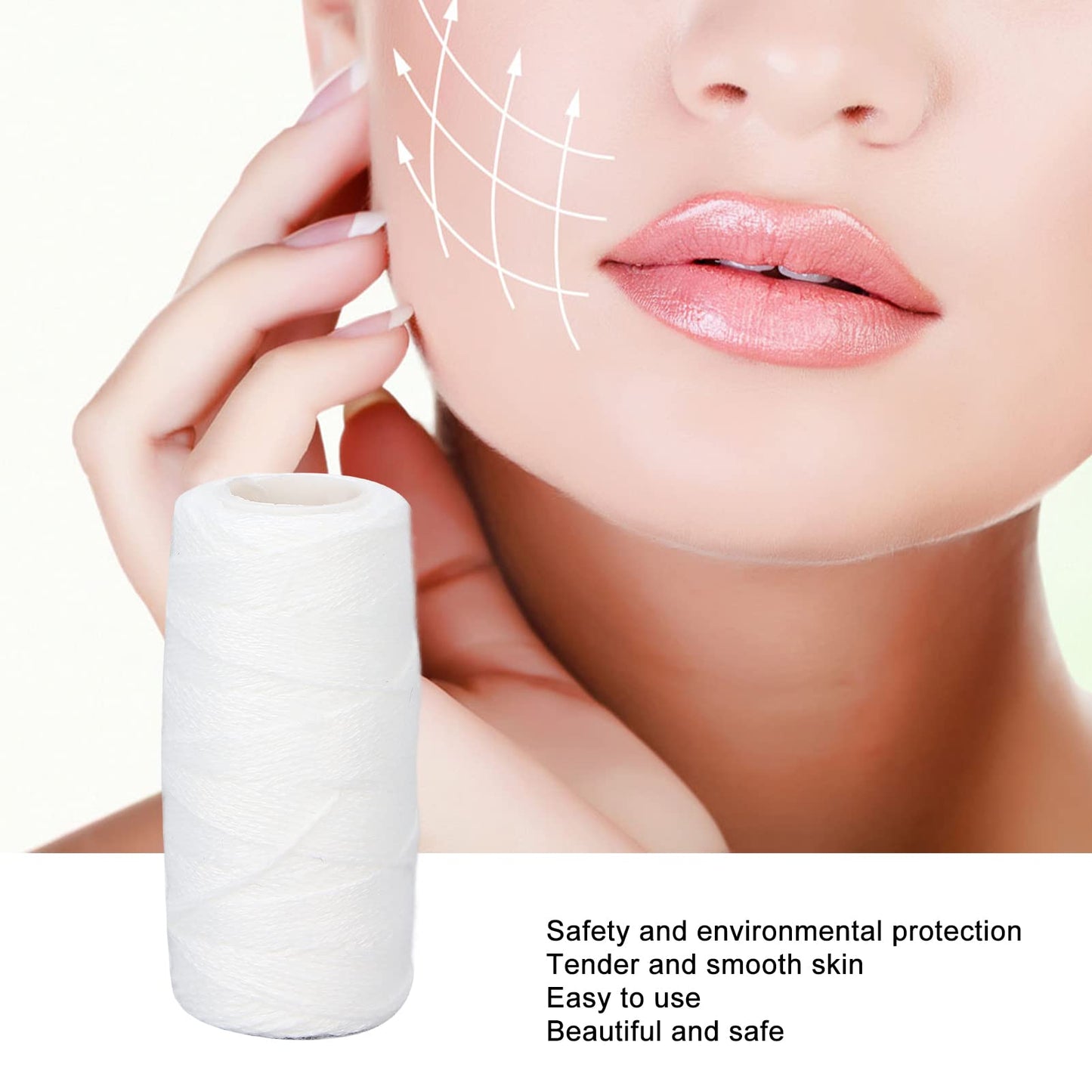 Facial Hair Removal Device Thread, Electric Facial Hair Remover Wire Hair Shaver Beauty Epilator Cotton Strength Threading Thread for Arms for Lower Beauty and Personal Care Shanrya