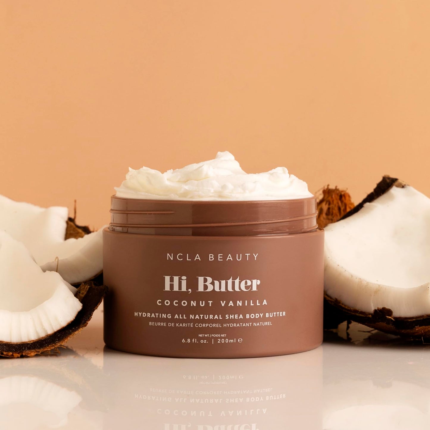 NCLA BEAUTY Hi Butter All Natural Body Butter - Body Moisturizer with Sunflower Oil and Shea, Cocoa, Mango Extracts - Coconut Vanilla - 6.8 oz Beauty & Personal Care NCLA BEAUTY