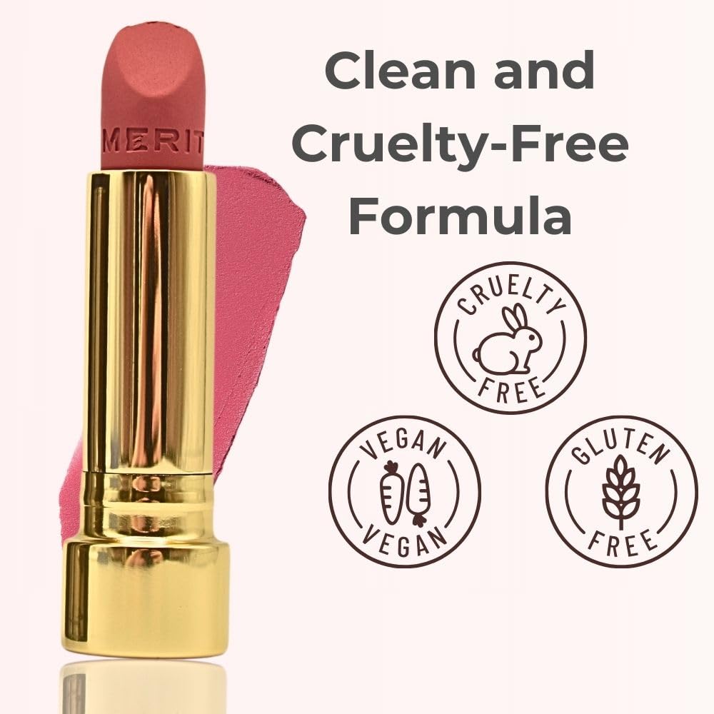 Merit Signature Lip Lightweight Matte Lipstick - 0.10 oz / 3 g (Sunday (pink), standard) Beauty & Personal Care Merit