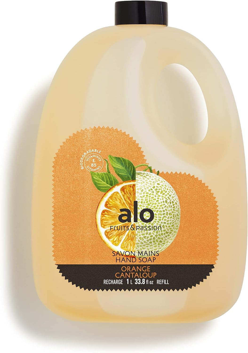 ALO FRUITS & PASSION Orange Cantaloup Hand Soap Refill, 33.8 fl oz, Made in Canada Beauty & Personal Care ALO FRUITS & PASSION