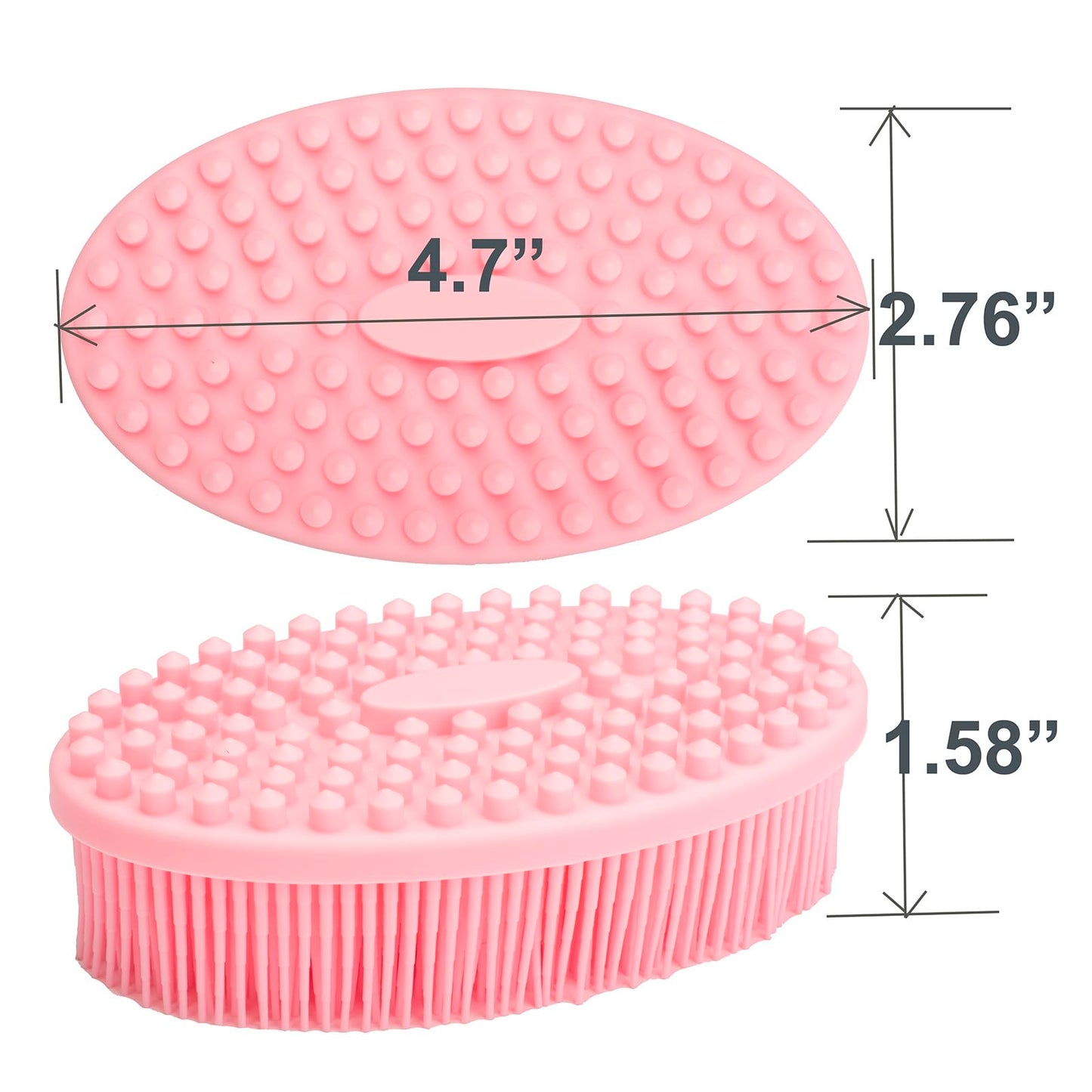DNC Exfoliating Silicone Body Scrubber Shower Bath Body Brush Easy to Clean, Lathers Well, Eco Friendly (Pink) Beauty & Personal Care DNC