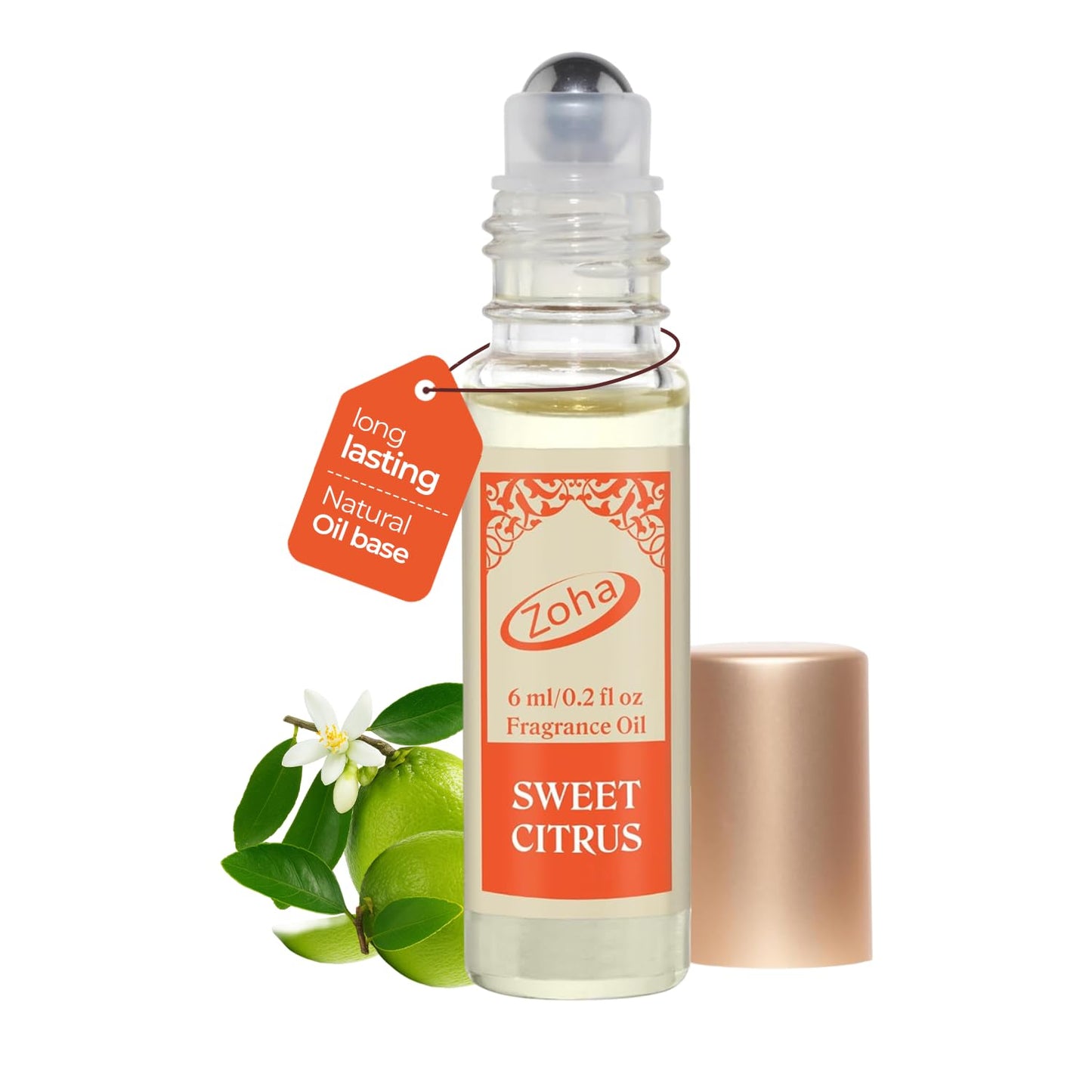 Zoha Sweet Citrus| Roll on Perfumes for Women & Men | Alcohol-free Citrus Perfume Oil | Travel Size Long Lasting Fragrance | 6ml Roller Beauty & Personal Care Zoha