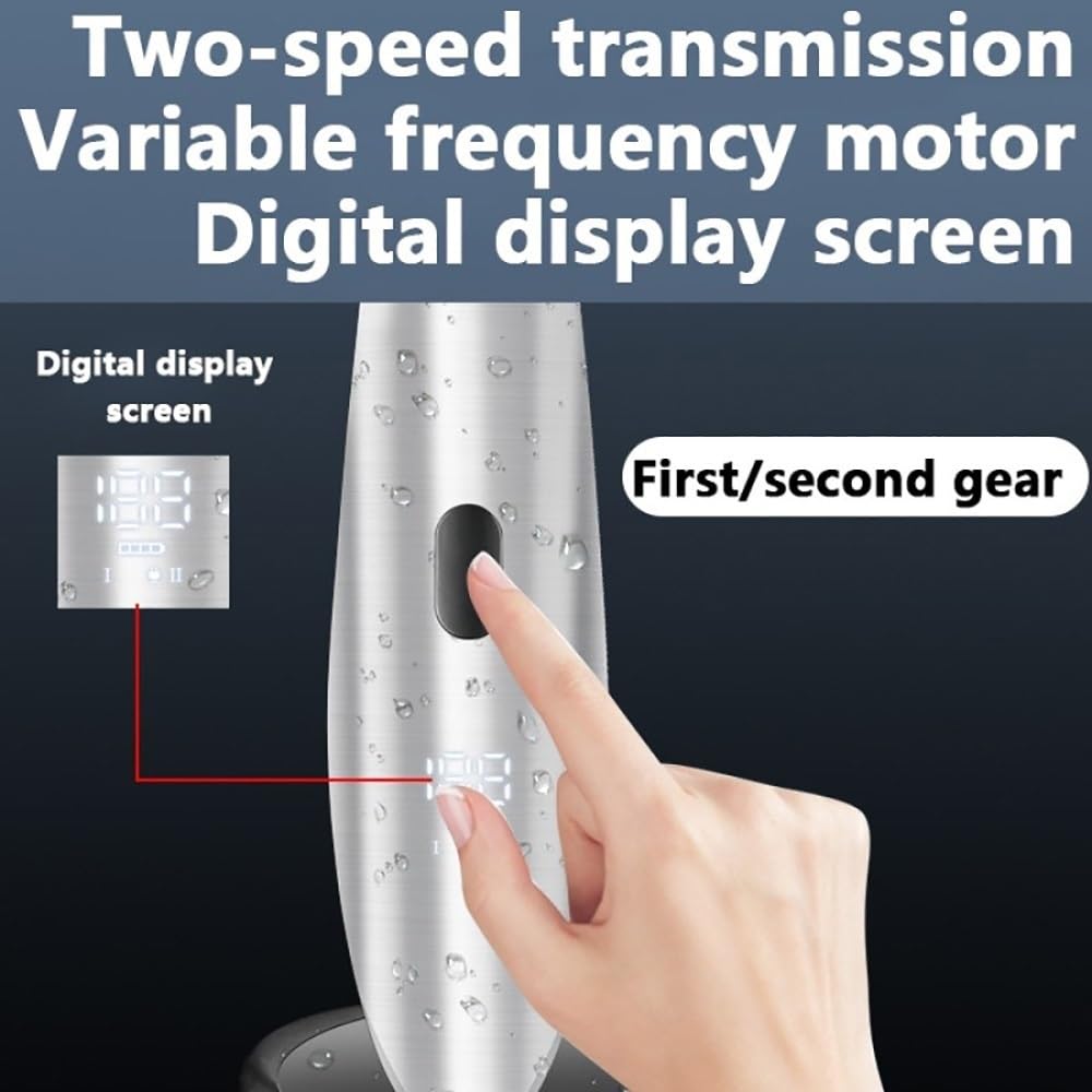 KNPSJJRHF Mens Hair Clippers, Professional Cordless Waterproof Hair Trimmer USB Rechargeable Electric Hair Trimmer Sculpting Beauty and Personal Care KNPSJJRHF