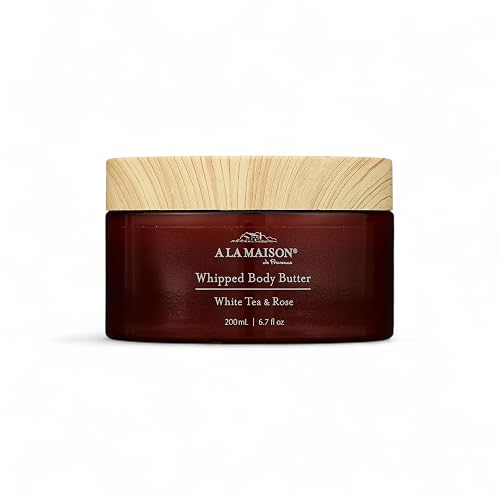 A LA MAISON Whipped Body Butter - Shea Butter Moisturizer with Argan, Avocado & Jojoba Oils - Ultra-Rich Body Cream for Dry Skin - 6.7 oz - Amber Beauty & Personal Care A LA MAISON