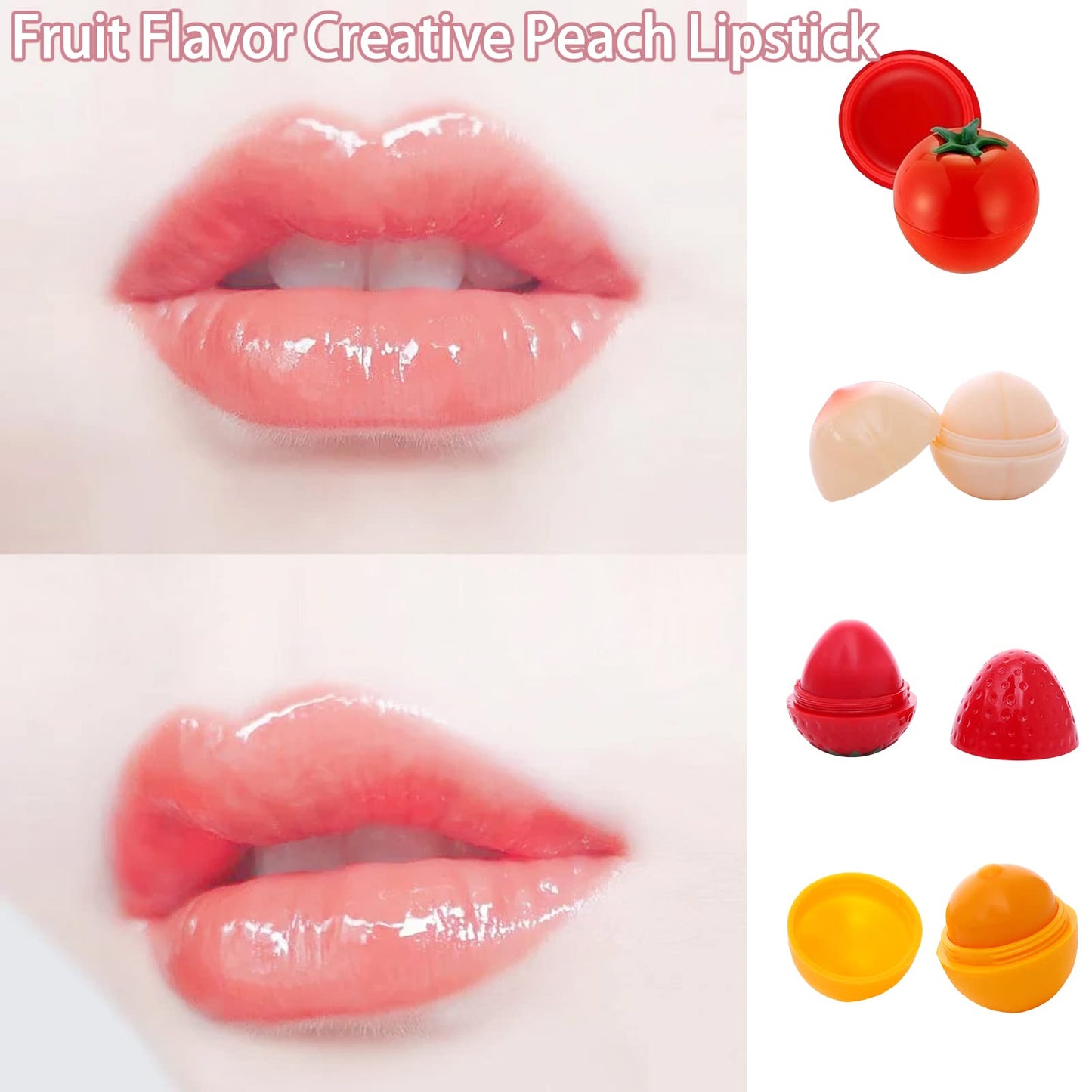 Galand Lip Cream Moisturizing Soften Brightening Cartoon Fruit Shape Lip Protector Repair Lip Wrinkle compatible with Women Strawberry Beauty and Personal Care Galand
