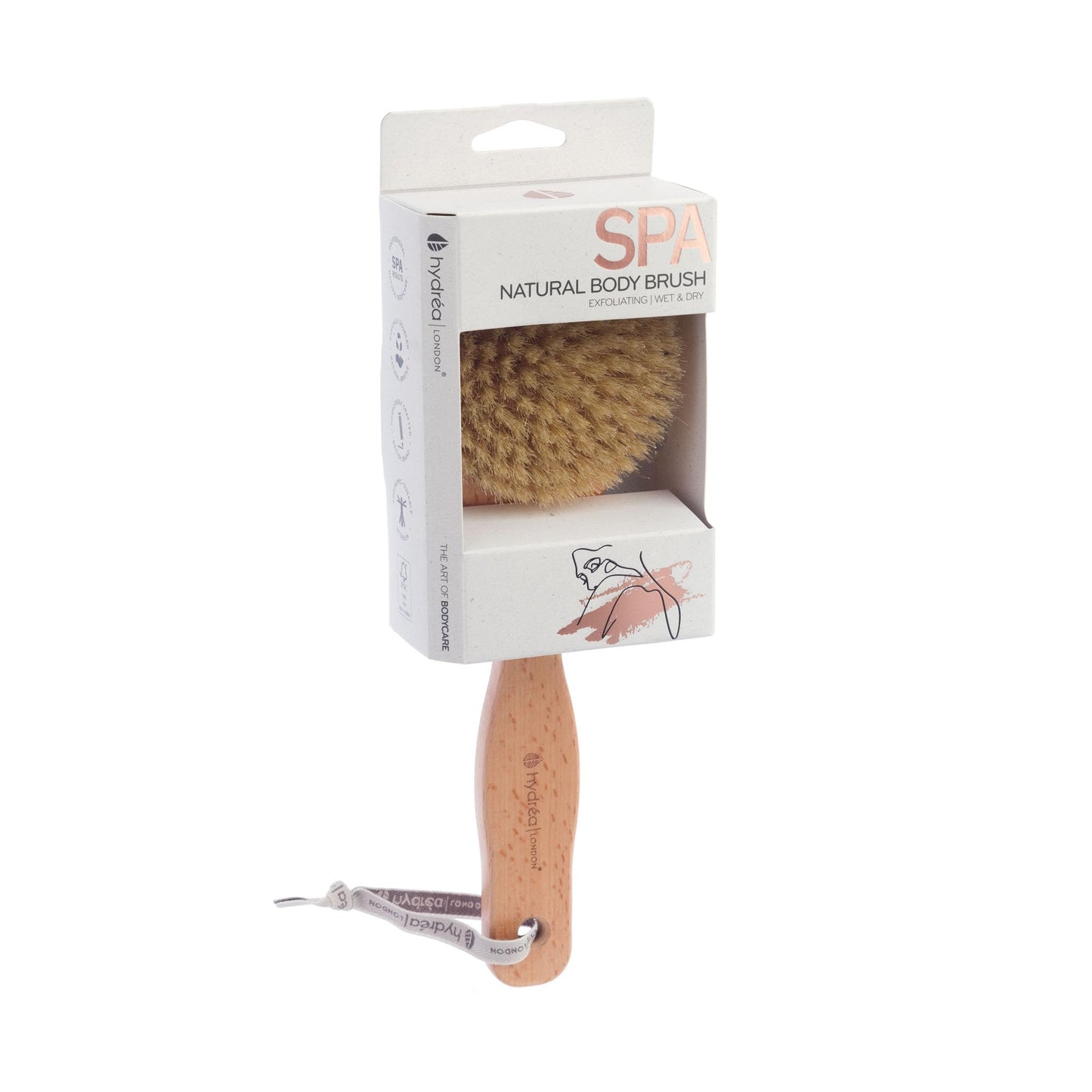 Hydrea London Dry Body Brush -Short Handle Premium Exfoliating Dry Skin Brush with Natural Bristle, FSC® Certified Beechwood. Beauty & Personal Care Hydrea London