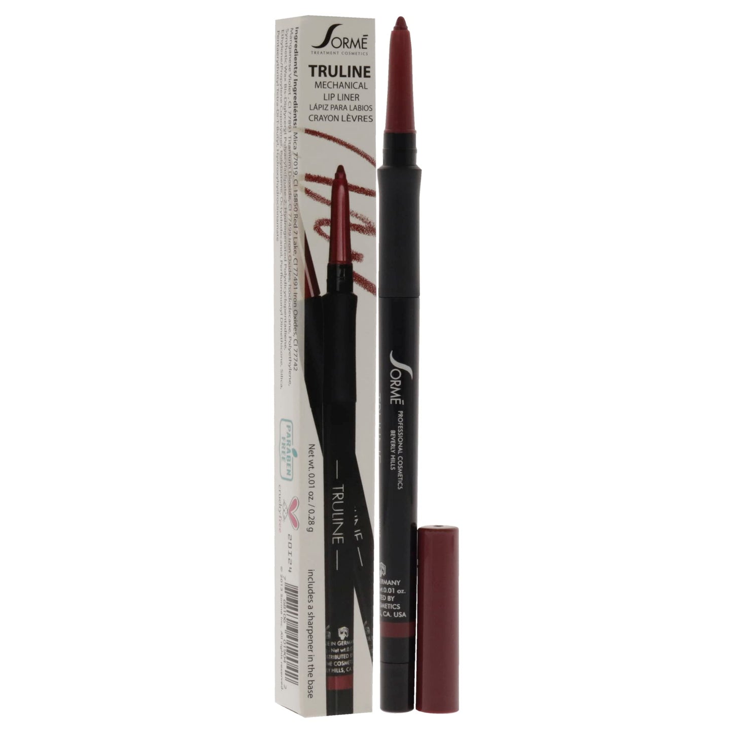 Sorme' Treatment Cosmetics Truline Mechanical Lipliner, Wine, 0.01 oz. Beauty & Personal Care SORMÉ