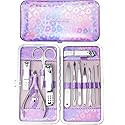 ZIZZON Nail Clippers Kit Manicure Pedicure Set with Holographic Case(Purple) Beauty & Personal Care ZIZZON
