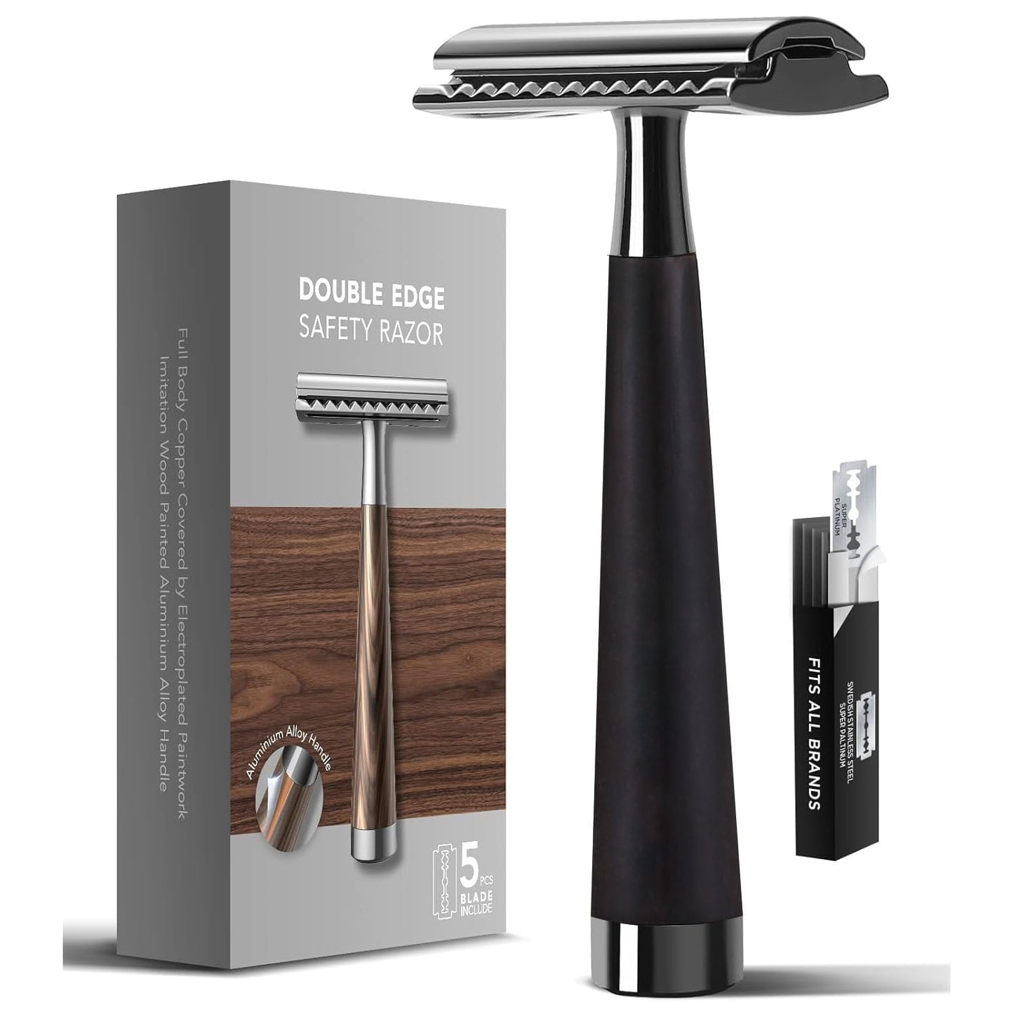 Men'S Razor, Women'S Shaver, Gold Shaver, Wooden Handle, Optional Blade Holder [10] Beauty and Personal Care GHJNAMVHD