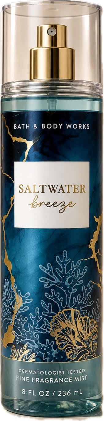 Bath & Body Works Saltwater Breeze Fine Fragrance Mist 8 oz Fresh Clean Scent Beauty & Personal Care Bath & Body Works