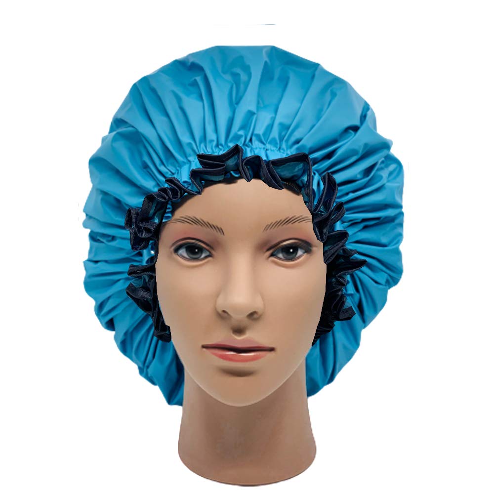 ELEBOX Premium Collection Super Jumbo Shower Cap for Braids Double-Layer Satin Waterproof Reusable Bonnet Sleep Cap Beauty and Personal Care ELEBOX