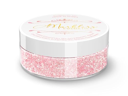 MARBLERS Chunky Natural Mica Powder [Peony Pearl] 0.11oz (3g) | Highly Pigmented | Non-Toxic, Vegan, Cruelty-Free | Eyeshadow, Body Butter, Nail Beauty & Personal Care MARBLERS