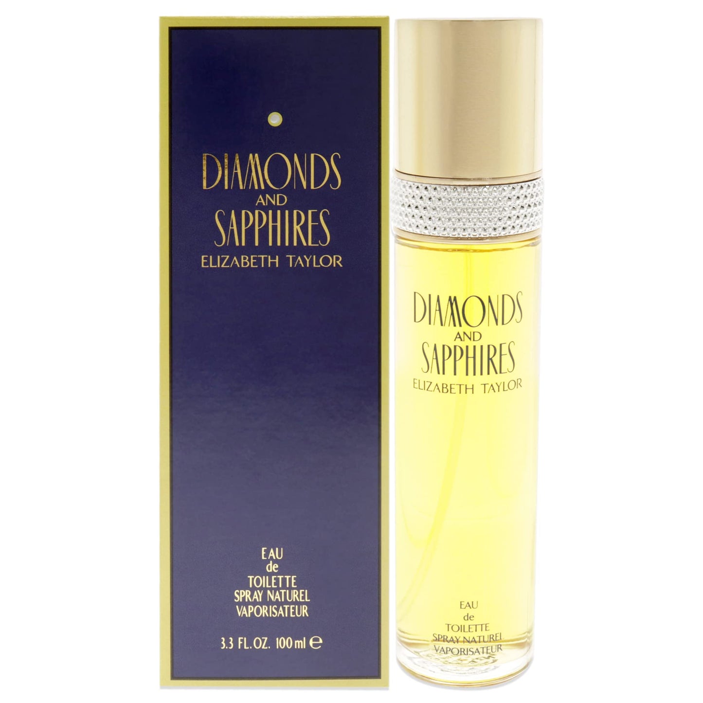 Elizabeth Taylor DIAMONDS & SAPHIRES Eau De Toilette Spray 3.4 oz for Women - 100% Authentic Beauty & Personal Care Elizabeth Taylor