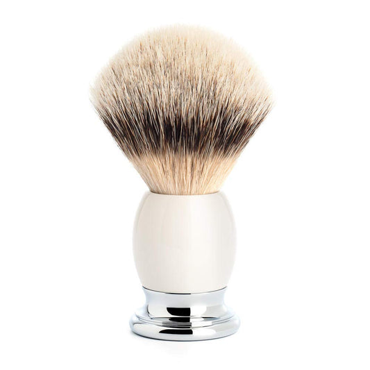 MÜHLE SOPHIST Ivory Porcelain Silvertip Badger Shaving Brush for Men, 23mm Beauty and Personal Care MÜHLE