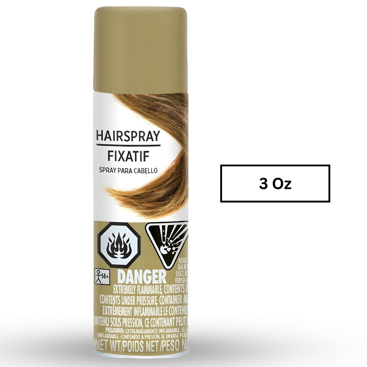 Shimmer Gold Hair Spray Color - 3 oz. (1 Count) - Instantly Transforms Your Look, Ideal for Parties & Cosplay Beauty & Personal Care Amscan