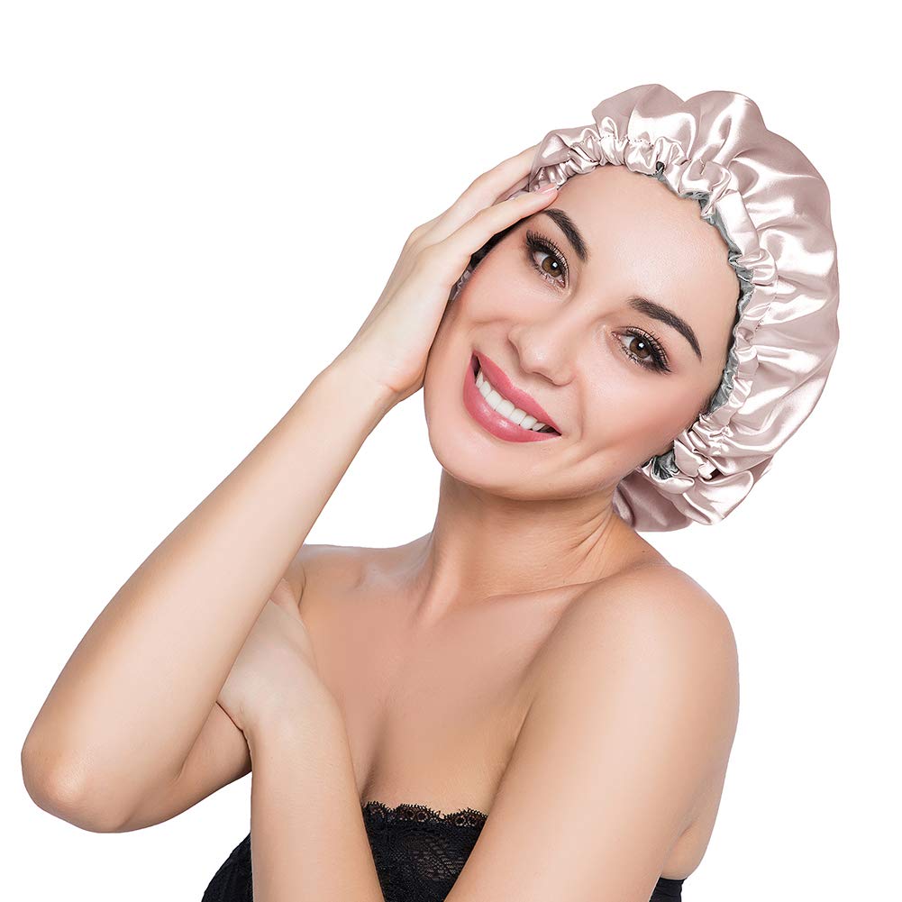 ELIHAIR Stain Bonnet Silky Sleep Cap for Frizzy Hair Night Sleep Hair Cover Beauty and Personal Care ELIHAIR