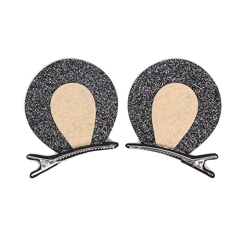 Bear Ear Hair Clip Pin Baby Girls Hair-Clips Hairpin Black Bear Ear Hairgrip BBG09 (Black) Beauty & Personal Care BBTDIN