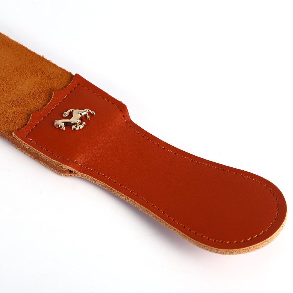 Sharpener Strap Belt, Genuine Leather Strop Belt Straight Razor Folding Knife Shave Sharpener Sharpening Belt Sharpen Knives and Chisels, Durable Beauty and Personal Care Qioni