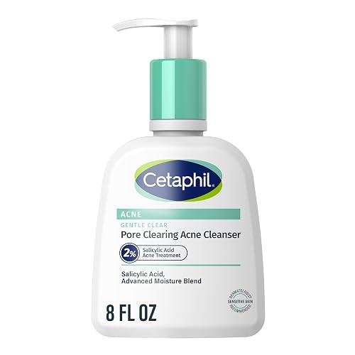 Cetaphil Gentle Clear Pore Clearing Acne Cleanser, Foaming Gel Cleanser for Sensitive, Acne-Prone Skin, 8 Fl Oz Pump Bottle, 2% Salicylic Acid, Gently Beauty & Personal Care Cetaphil