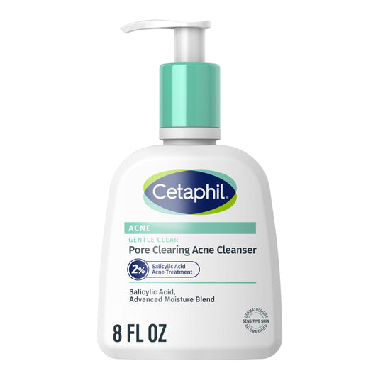 Cetaphil Gentle Clear Pore Clearing Acne Cleanser, Foaming Gel Cleanser for Sensitive, Acne-Prone Skin, 8 Fl Oz Pump Bottle, 2% Salicylic Acid, Gently Beauty & Personal Care Cetaphil