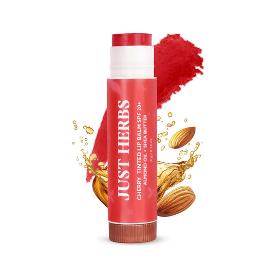 Just Herbs Tinted Lip Balm SPF 20+ Cherry Beauty and Personal Care Just Herbs