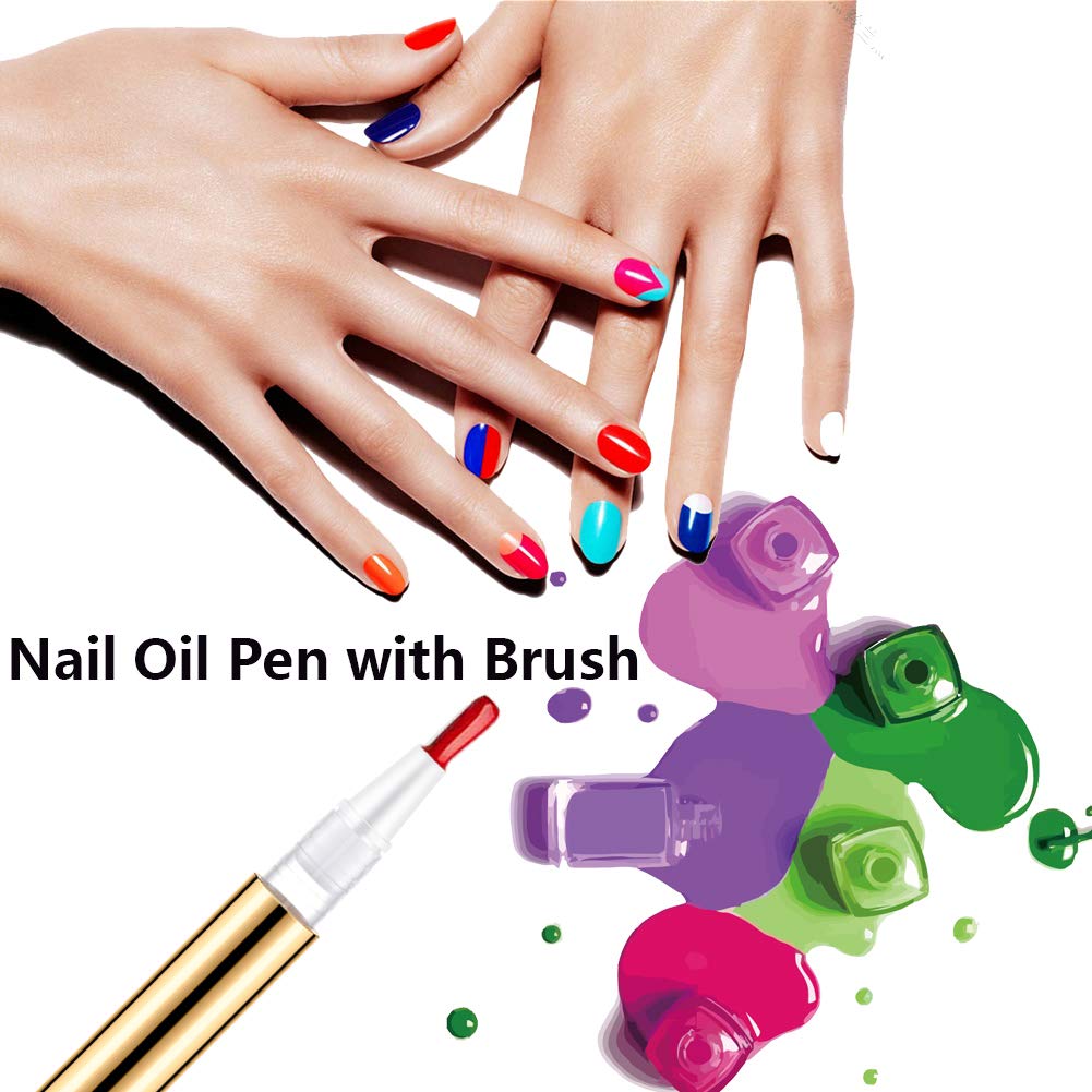 3ml Empty Nail Oil Pen with Brush, Twist Pen for Tooth Whitening, Gel Lip Gloss Container, Eyelash Growth Liquid Tube(Black, 24 PCS) Beauty & Personal Care Lil Ray