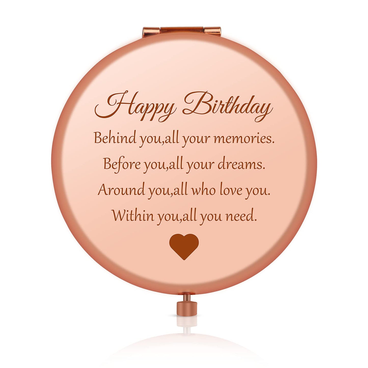 Happy Birthday Gift for Women Girls, Folding Travel Mirror Compact Mirror for Her, Birthday Gift Ideas for Friends, Mom, Daughter, Sister, Coworkers Beauty & Personal Care Jielahua