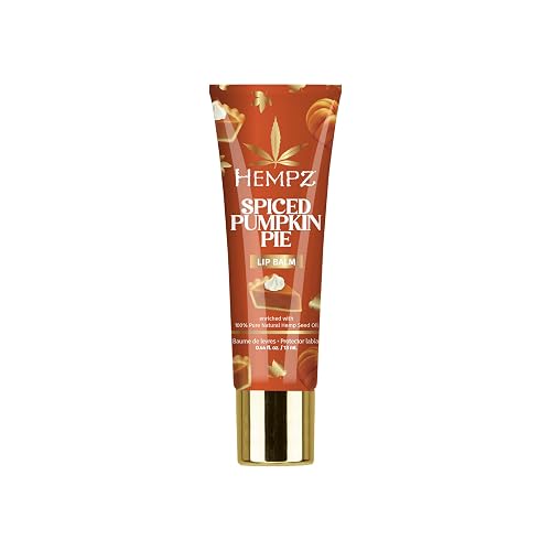 Hempz Spiced Pumpkin Pie Lip Balm, Nourishing Lip Care, Limited Edition Gloss, .44 fl.oz. Beauty & Personal Care Hempz