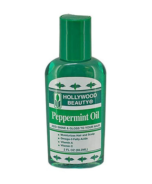Hollywood Beauty Peppermint Hair Oil, 2 oz - Conditions Hair & Skin, Natural Treatment for Dry Itchy Scalp, Moisturizes with Omega-3, Vitamin A & C Beauty & Personal Care Hollywood Beauty