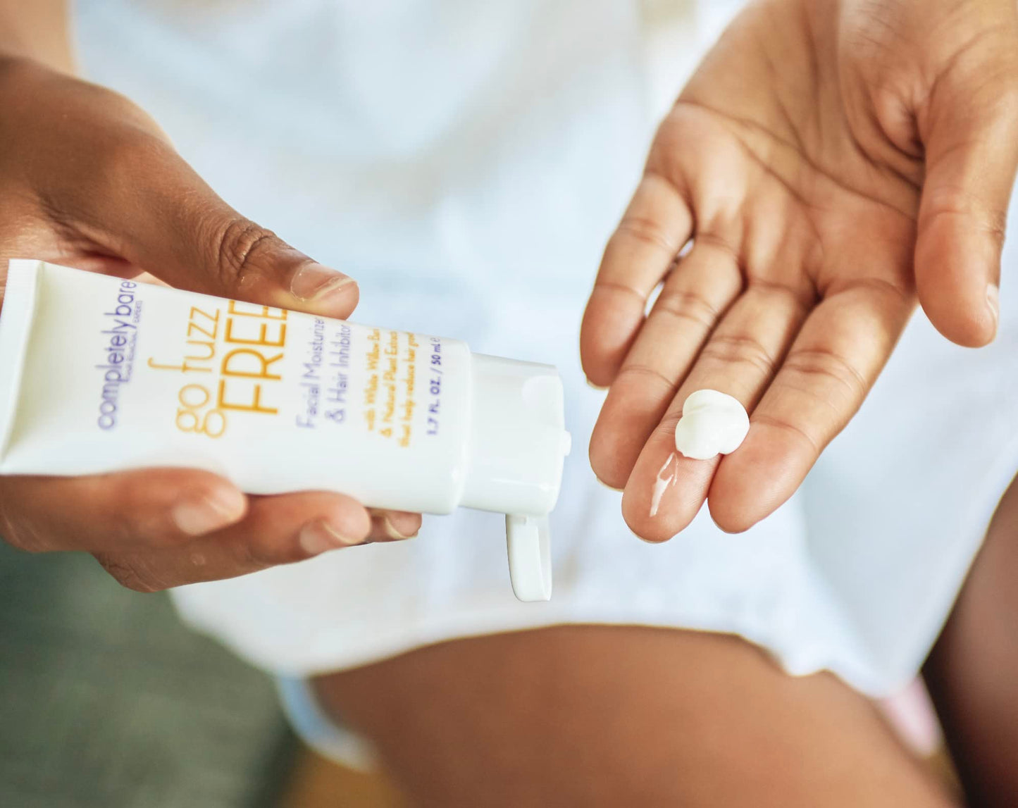 Completely Bare go fuzz FREE | Facial Moisturizer & Hair Inhibitor | Vitamin E | Hair Minimizers | Fragrance Free | 1.7 FL OZ Beauty & Personal Care Completely Bare
