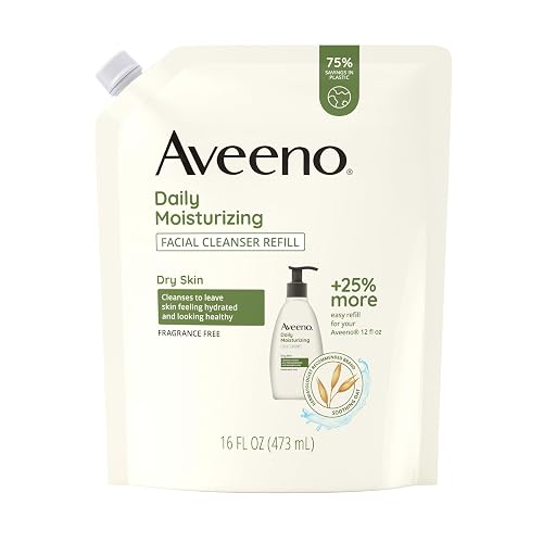 Aveeno Daily Moisturizing Facial Cleanser with Soothing Non-GMO Oat, Leaves Skin Feeling Hydrated, Soft & Supple, Paraben-, Sulfate-, Fragrance-, Dye Beauty & Personal Care Aveeno