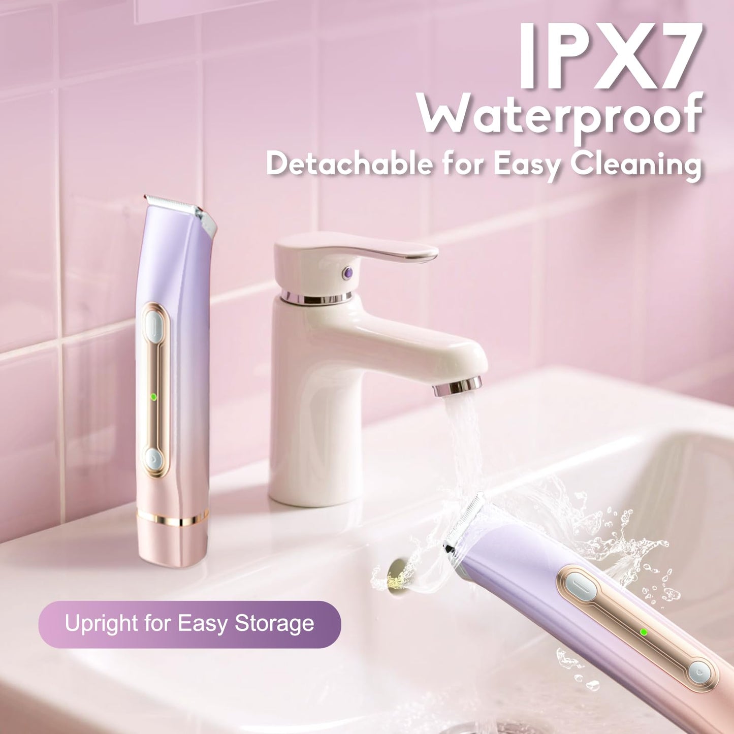 Bikini Trimmer for Women, 2 in 1 Women Electric Shaver Dual Head, Rechargeable Pubic Hair Trimmer with Waterproof, Painless Silk Glide Pro Shaver Beauty and Personal Care Siymeir