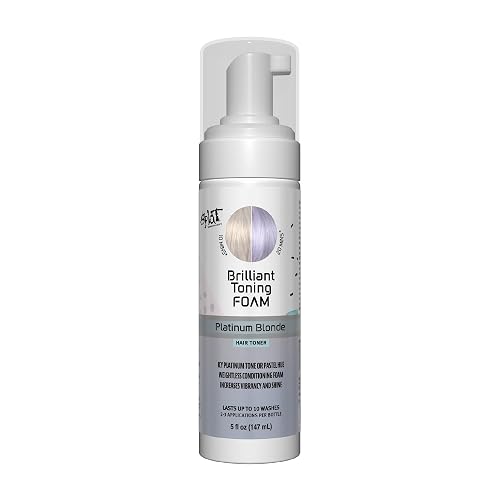 Splat Brilliant Toning Foam, Platinum Blonde, 5 oz., Hair Toner Lasts Up to 10 Washes, Weightless Conditioning Foam Increases Vibrancy and Shine Beauty & Personal Care Splat