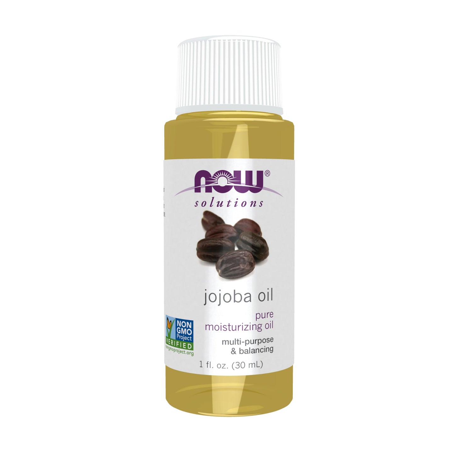 NOW Foods Solutions, Jojoba Oil, 100% Pure Moisturizing, Multi-Purpose Oil for Face, Hair and Body, 1-Ounce Beauty & Personal Care NOW Foods