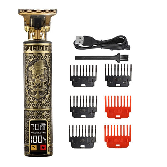 Razors LCD T9 Electric Hair Clipper Hair Trimmer for Men Rechargeable Electric Shaver Beard Barber Hair Cutting Machine for Men(PirateLCD) Beauty and Personal Care EWKYLSEM