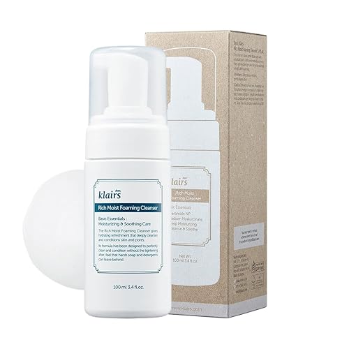 DearKlairs] K-Beauty Skincare Rich Moist Foaming Cleanser, 3.4 fl oz (100 ml) Beauty & Personal Care DearKlairs