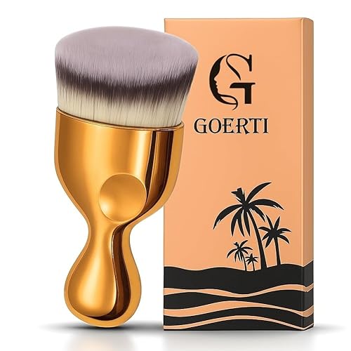 GOERTI Angled Kabuki Brush - High-Density Face & Body Blending Makeup Brush for Liquid Foundation, Bronzing Lotion, Concealer, Powder, Cream Beauty & Personal Care GOERTI