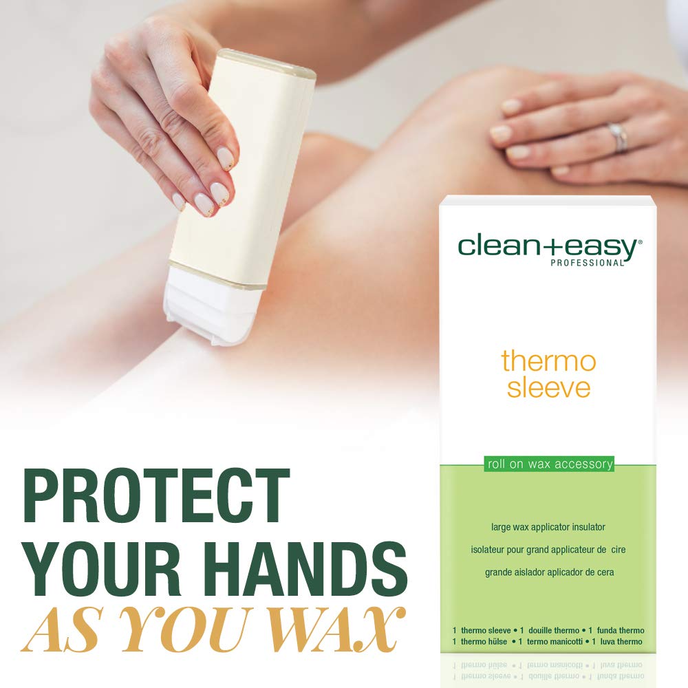 Clean + Easy Thermo Sleeve Roll On Wax Holder for Refill Cartridges, Wax Applicator Insulator, For Professional and Personal Use, 1 pc Beauty and Personal Care Clean + Easy