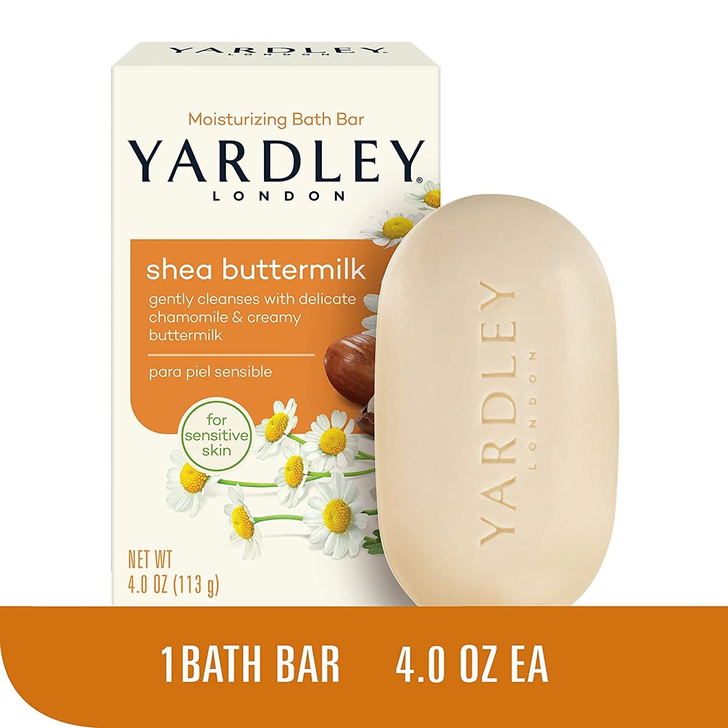 Yardley Shea Buttermilk Bath Bar 4oz 3 Pack Beauty & Personal Care Yardley