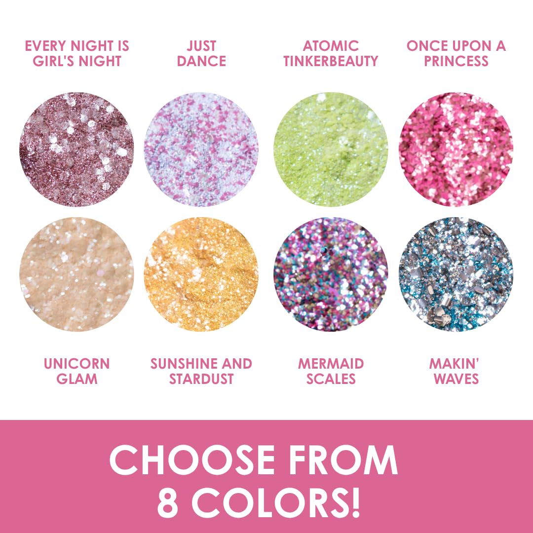 Biodegradable Glitter, 8 Colors, Vegan, for Hair and Body, Safe for Children (Every Night is Girl's Night) Beauty & Personal Care Great Pretenders