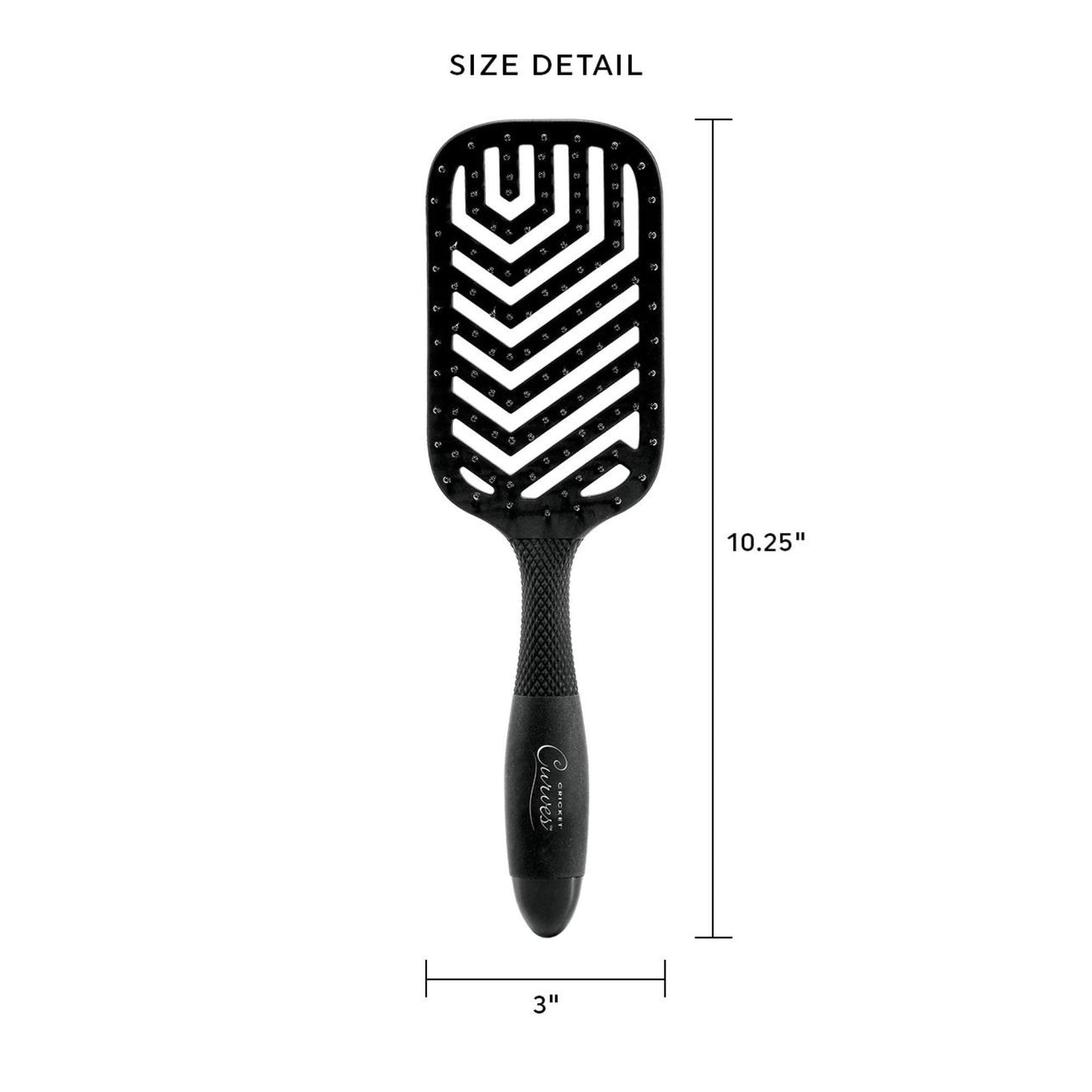 Cricket Curves Large Wide Vent Hair Brush for Blow Drying and Styling Anti-Static Nylon Bristle Brush for Long, Short, Thick, Thin, Curly, All Hair Beauty & Personal Care Cricket