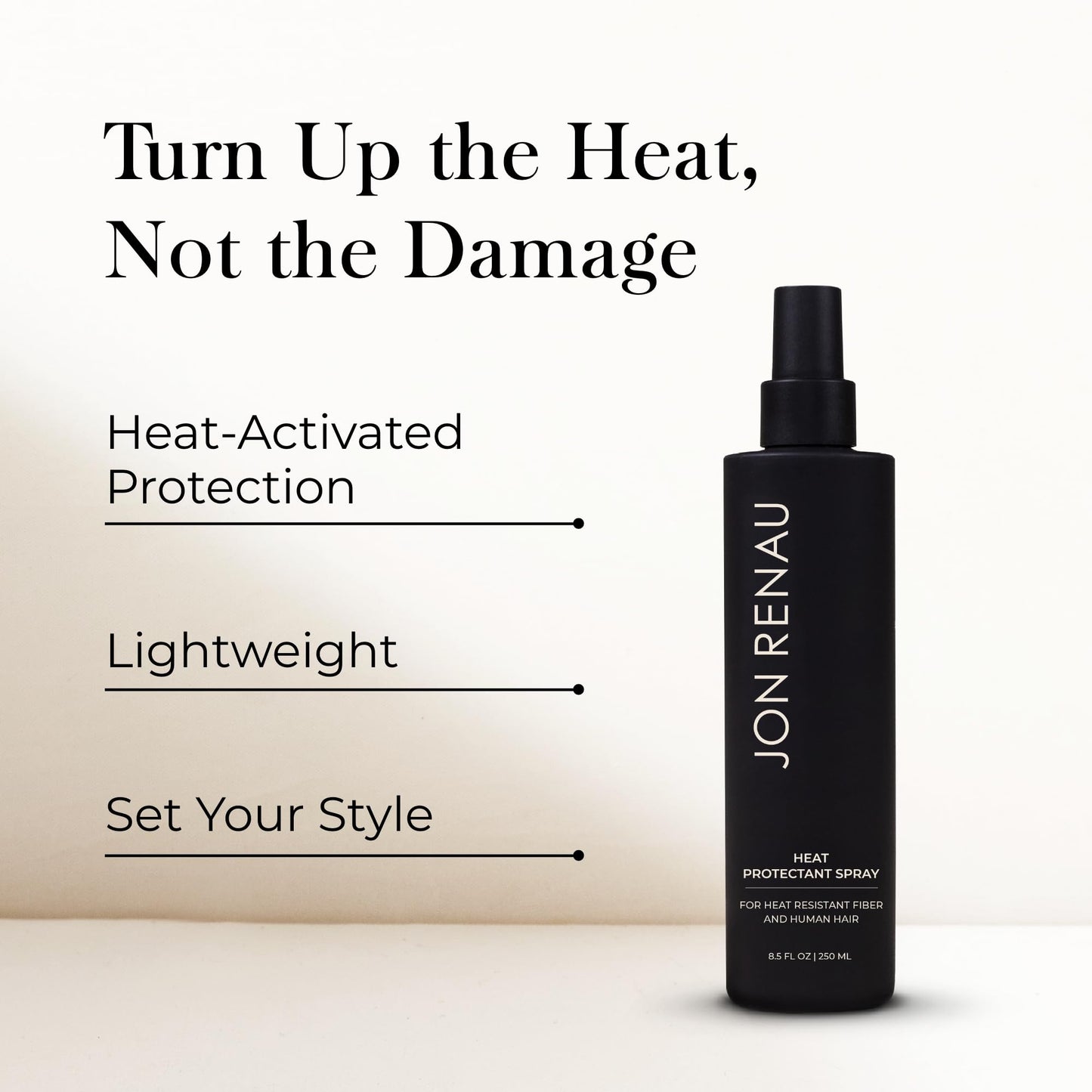 Jon Renau Heat Protectant Spray, Heat Activated Wig Spray for Human and Heat-Friendly Synthetic Hair, Non Stick Thermal Styling Support for Heat Beauty & Personal Care Jon Renau