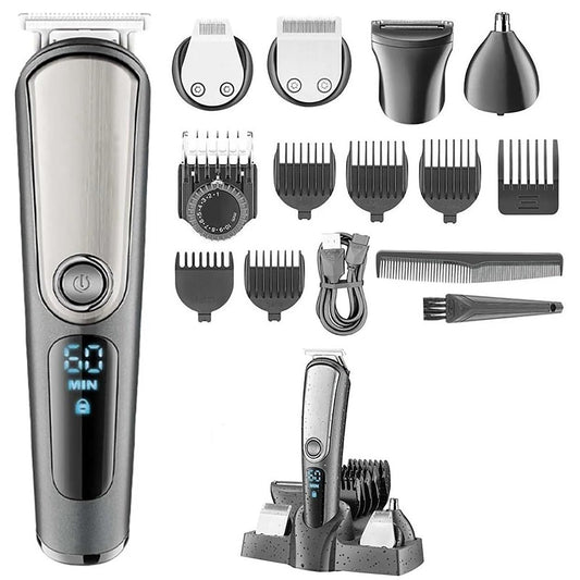 QDKVTNDJZ Hair Clippers for Men, 5 in 1 Adjustable Beard Trimmer for Body Groomer Electirc Shaver Facial Nose Ear Eyebrow Rechargeable Beauty and Personal Care QDKVTNDJZ