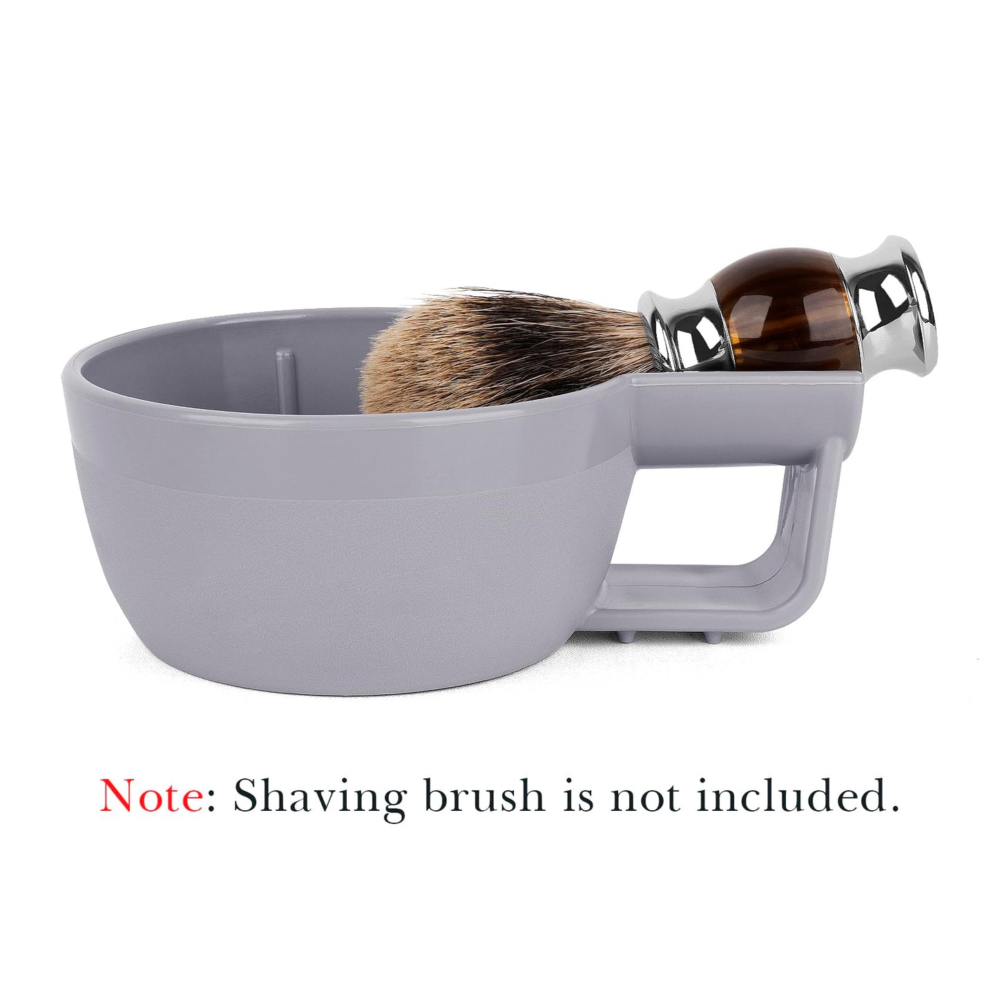 Linkidea Plastic Shaving Soap Bowl with Non-slip Handle, Wide Mouth, Large Capacity, Easier to Lather Ridges, Wet Razor Shave Cream Bowl for Men Beauty and Personal Care Linkidea