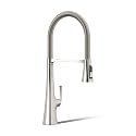 Kohler 22060-SN Graze Commercial, 3 Function Tall Semi-pro Kitchen Sink Faucet with Pull Down Sprayer, Vibrant Polished Nickel Beauty & Personal Care Kohler