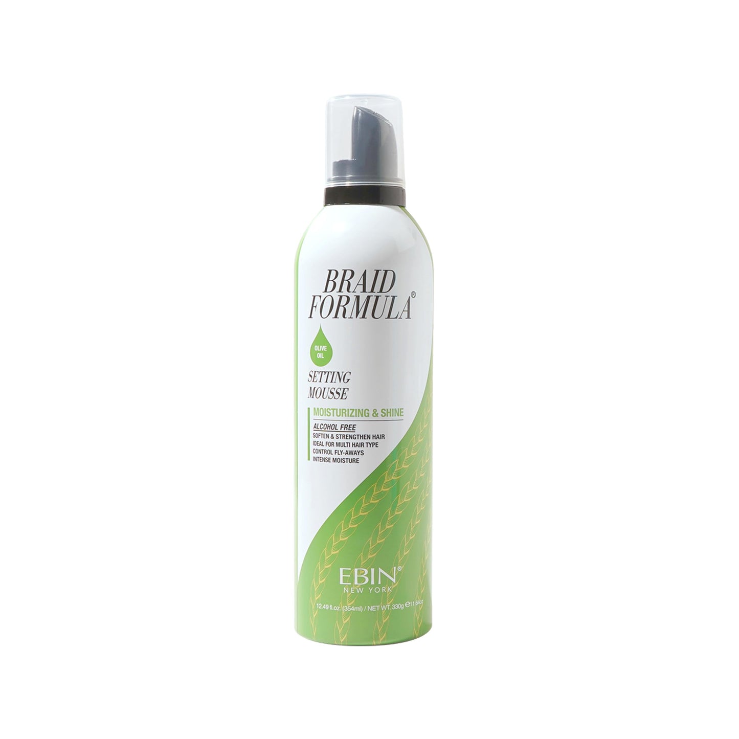 EBIN NEW YORK Braid Formula Setting Mousse (12.49 oz, Olive Oil) Beauty & Personal Care EBIN NEW YORK