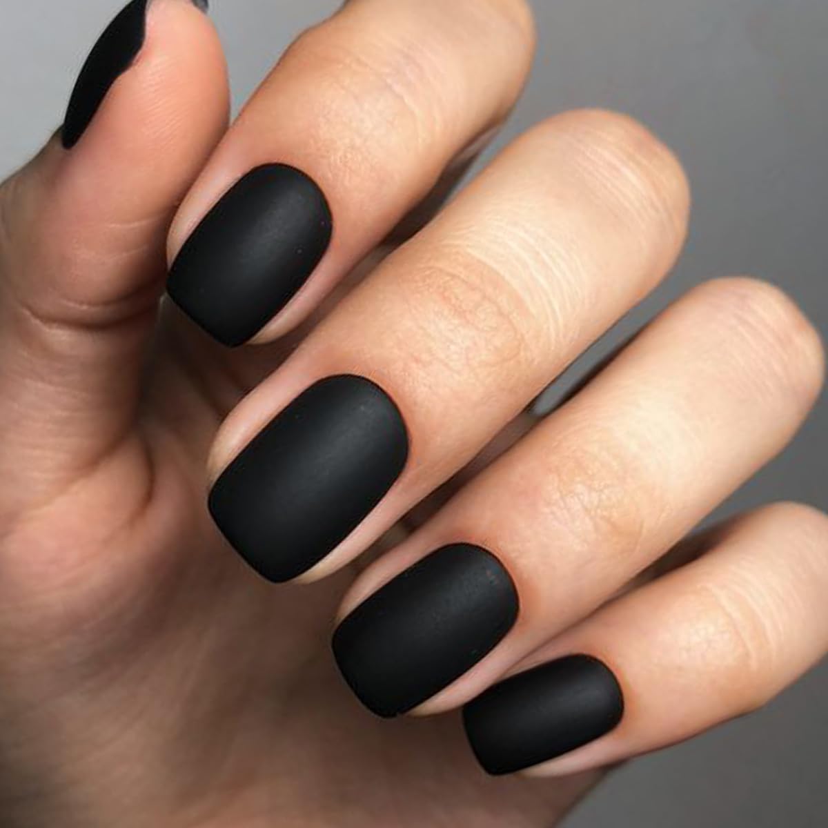 GLAMERMAID Extra Short Press on Nails 24PCS, Black Velvet Fall Gel Glue on Nails, Glossy Round Reusable UV Finish Fake Nails Acrylic False Nails Beauty & Personal Care GLAMERMAID