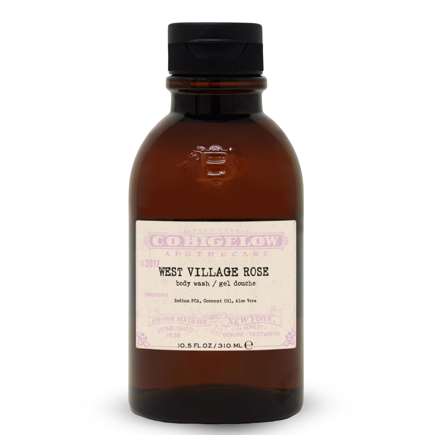C.O. Bigelow West Village Rose Body Wash, Iconic Collection Moisturizing Body Wash with Coconut Oil & Aloe Vera, 10.5 Fl Oz Beauty & Personal Care C. O. Bigelow