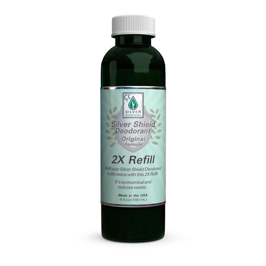 Silver Shield Deodorant 2X Refill - Original Formula - All Natural Colloidal Silver Deodorant - 4 oz. Refill Beauty and Personal Care Silver Botanicals