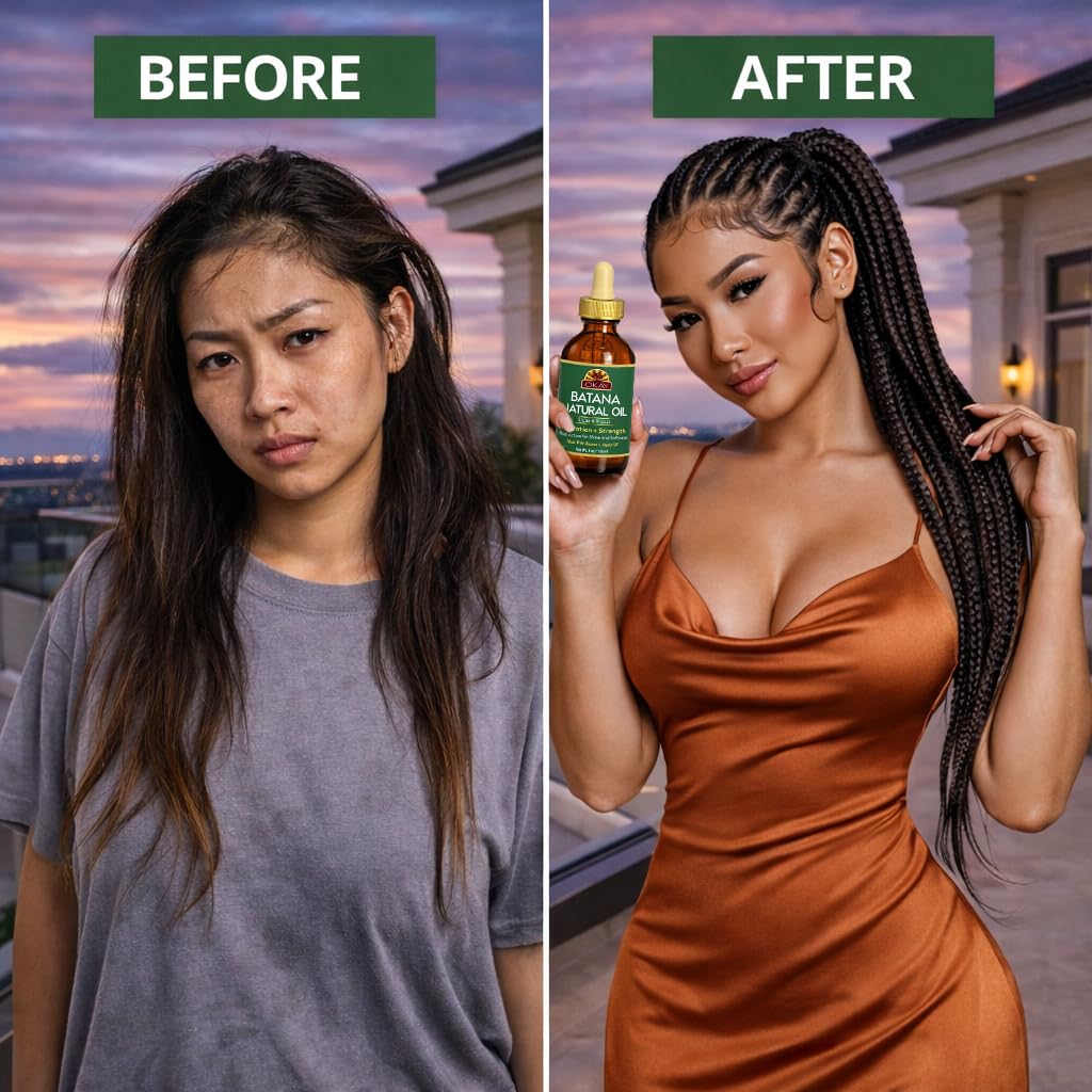 OKAY Batana Oil 4 oz - 100% Pure Natural Hair & Scalp Oil for Hair Growth, Moisturizing Dry Damaged Hair, Strengthens, Nourishes & Restores Shine, 118